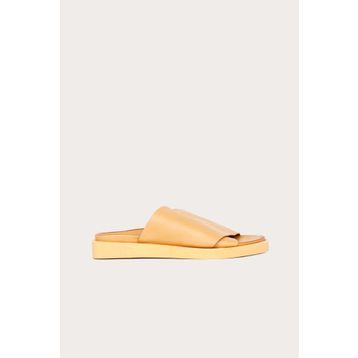 Bueno Shoes 01wq9100 Turuncu Deri Kadın Düz Sandalet