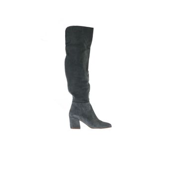 Bueno Shoes 01WR5108 Yeşil Süet Kadın Topuklu Çizme