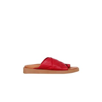 Bueno Shoes 01WS2809 Kırmızı Deri Kadın Parmak Arası Terlik
