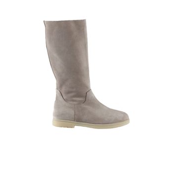 Bueno Shoes 01WT3306 Bej Süet Kadın Düz Çizme