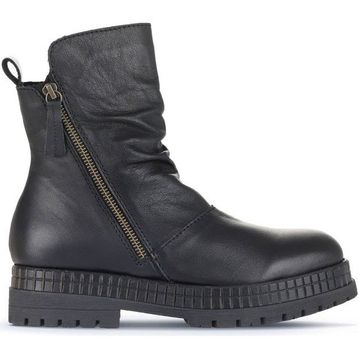 Bueno Shoes 01WT3800 Siyah Deri Kadın Düz Bot