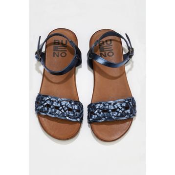 Bueno Shoes 01WU4251 Lacivert Parlak Deri Kadın Düz Sandalet