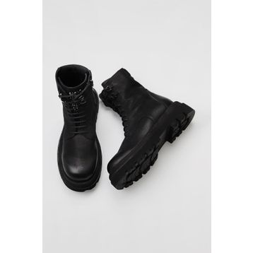 Bueno Shoes 01WV1000 Siyah Nubuk Dolgu Topuklu Kadın Bot