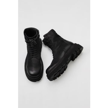 Bueno Shoes 01WV1000 Siyah Nubuk Dolgu Topuklu Kadın Bot