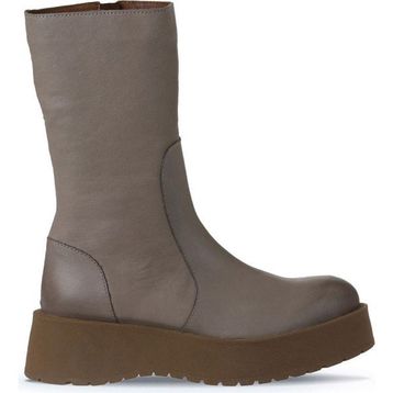 Bueno Shoes 01WV1302 Vizon Açık Deri Kadın Dolgu Topuklu Bot
