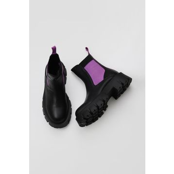 Bueno Shoes 01WV4613 Siyah Multi Deri Kadın Düz Bot
