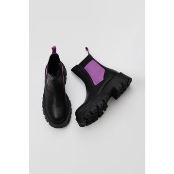 Bueno Shoes 01WV4613 Siyah Multi Deri Kadın Düz Bot
