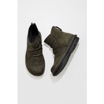 Bueno Shoes 01WV7503 Haki Koyu Nubuk Düz Kadın Bot