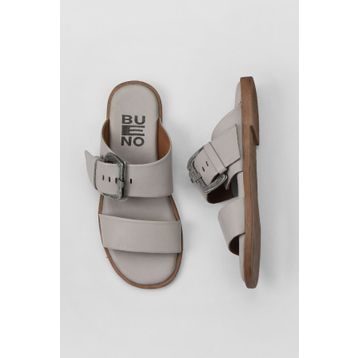 Bueno Shoes 01WY2001 Gri Deri Kadın Düz Terlik