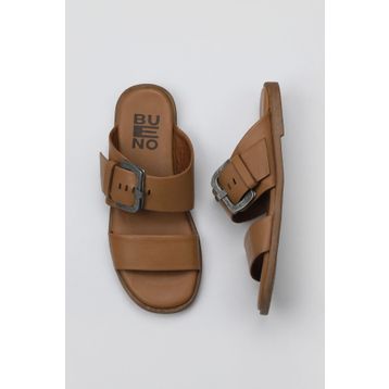 Bueno Shoes 01WY2001 Taba Deri Kadın Düz Terlik