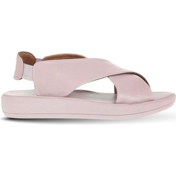 Bueno Shoes 01WY2303 Gül Kurusu Deri Kadın Düz Sandalet