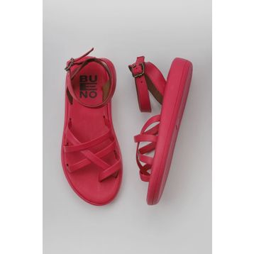 Bueno Shoes 01WY2315 Fuşya Deri Kadın Sandalet