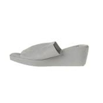 Bueno Shoes 01WY2404 Ekru Deri Kadın Dolgu Topuklu Terlik