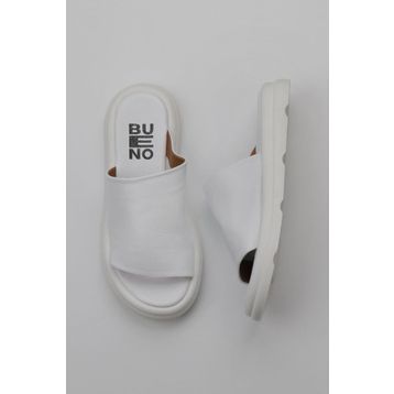 Bueno Shoes 01WY9400 Beyaz Deri Kadın Düz Terlik