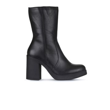 Bueno Shoes 01WZ3203 Siyah Deri Kadın Topuklu Bot