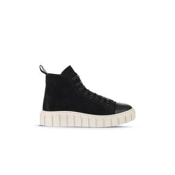 Bueno Shoes 01WZ4101 Siyah Süet Kadın Düz Bot