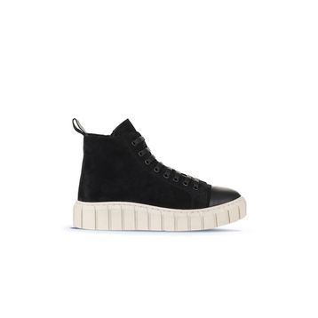 Bueno Shoes 01WZ4101 Siyah Süet Kadın Düz Bot