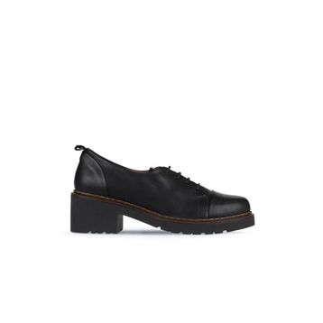 Bueno Shoes 01WZ4403 Siyah Deri Kadın Topuklu Ayakkabı