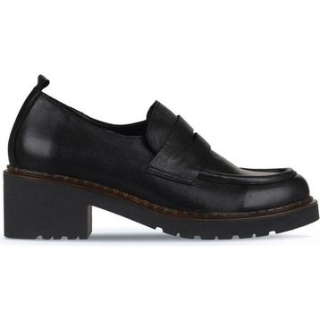 Bueno Shoes 01WZ4404 Siyah Deri Kadın Loafer Ayakkabı