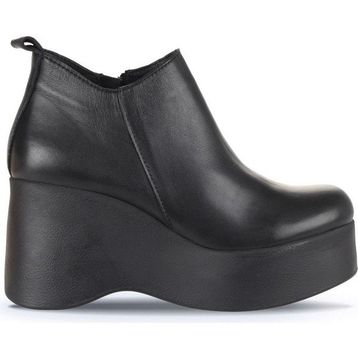 Bueno Shoes 01WZ8603 Siyah Deri Dolgu Topuklu Kadın Bot