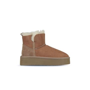 Bueno Shoes 05AG2104054 Sahra Süet Kadın Dolgu Topuklu Bot