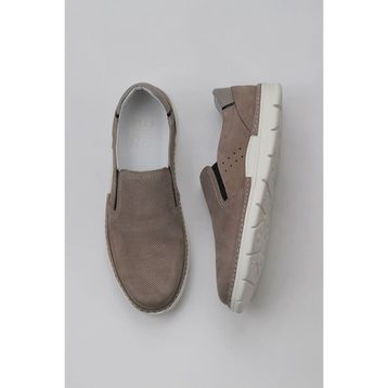 Bueno Shoes 07M1738E197 Gri Dante Baskılı Erkek Loafer