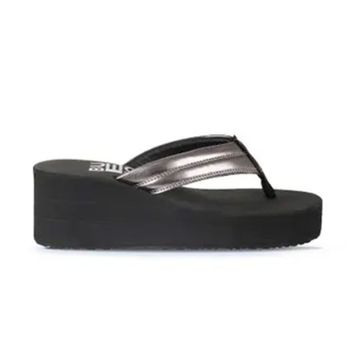Bueno Shoes 26WT190664 Platin Soft Mat Ayna Kadın Dolgu Topuklu Terlik