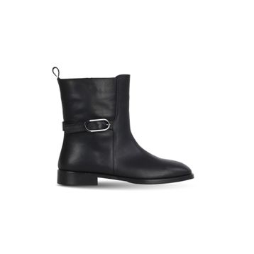Bueno Shoes 30WB25554 Siyah Deri Kadın Düz Bot