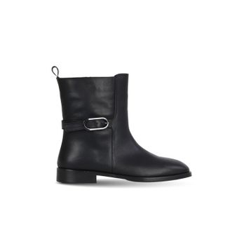 Bueno Shoes 30WB25554 Siyah Deri Kadın Düz Bot