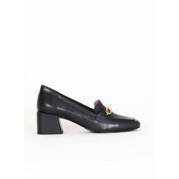 Bueno Shoes 33WA7656 Siyah Deri Kadın Topuklu Ayakkabı