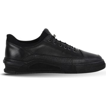 Bueno Shoes 34MA25709 Siyah Deri Streç Erkek Günlük Ayakkabı