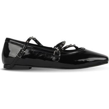 Bueno Shoes 39WA2237 Siyah Rugan Kadın Düz Ayakkabı