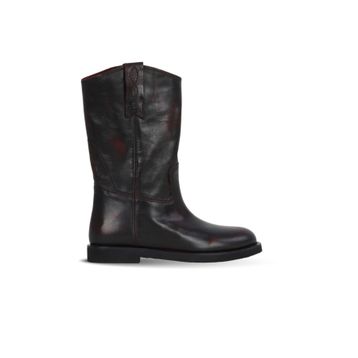 Bueno Shoes 39WB810 Bordo Atlas Deri Kadın Düz Bot