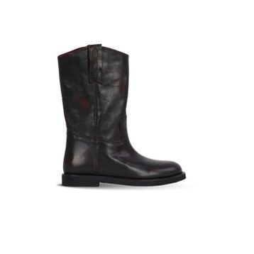 Bueno Shoes 39WB810 Bordo Atlas Deri Kadın Düz Bot