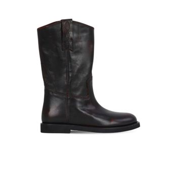 Bueno Shoes 39WB810 Bordo Atlas Deri Kadın Düz Bot