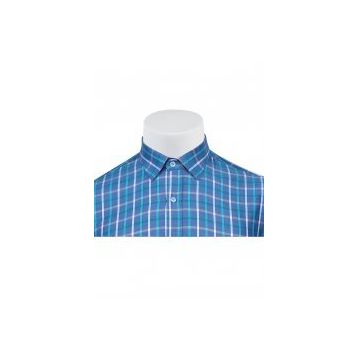 Buenza SRY 047 Yeşil Soft Ekose Slim Fit Uzun Kol Erkek Gömlek