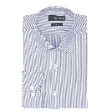 Buenza SRY 1029 Lacivert Uzun Kol Slim Fit Erkek Gömlek