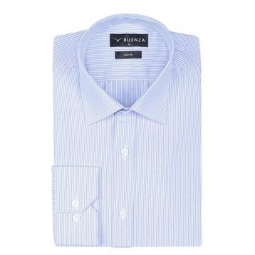 Buenza SRY 1029 Mavi Uzun Kol Slim Fit Erkek Gömlek