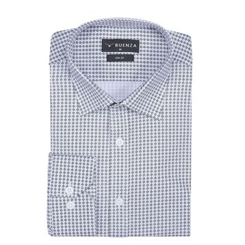 Buenza SRY 408 Beyaz Empirme Licra Uzunkol Slim Fit Erkek Gömlek