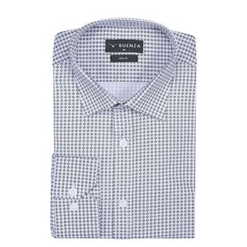 Buenza SRY 408 Beyaz Empirme Licra Uzunkol Slim Fit Erkek Gömlek