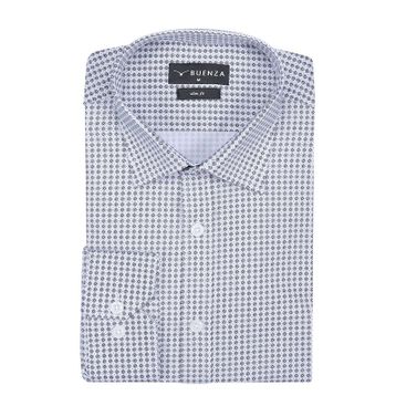 Buenza SRY 408 Beyaz Empirme Licra Uzunkol Slim Fit Erkek Gömlek