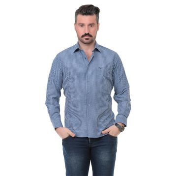 Buenza SY 3160 Lacivert Uzun Kol Erkek Gömlek