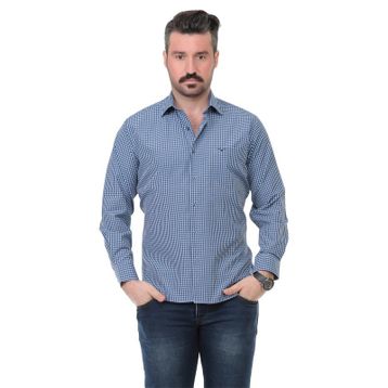 Buenza SY 3160 Lacivert Uzun Kol Erkek Gömlek