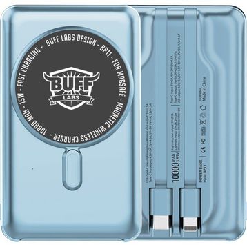 Buff BP11 Magsafe Dahili Kablolu 10.000 mAh Açık Mavi Powerbank