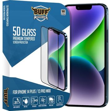 Buff iPhone 14 Plus 13 Pro Max 5D Glass Şeffaf Ekran Koruyucu