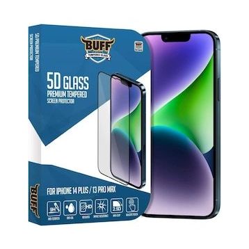 Buff iPhone 14 Plus 13 Pro Max 5D Glass Şeffaf Ekran Koruyucu