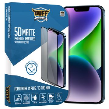 Buff iPhone 14 Plus 13 Pro Max 5D Matte Ekran Koruyucu