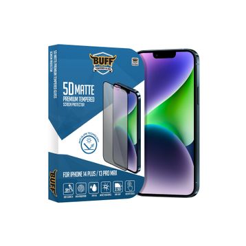 Buff iPhone 14 Plus 13 Pro Max 5D Matte Ekran Koruyucu