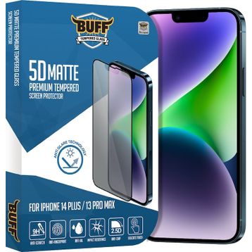 Buff iPhone 14 Plus 13 Pro Max 5D Matte Ekran Koruyucu