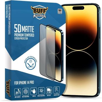 Buff iPhone 14 Pro 5D Matte Şeffaf Ekran Koruyucu